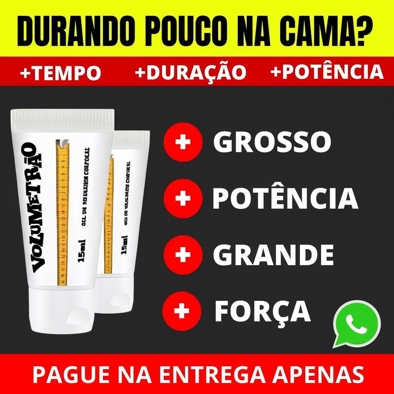 Gel Volumetrão - Mais Volume, Mais Ereção e Mais Prazer