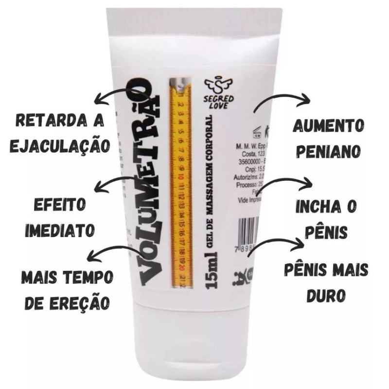 Gel Volumetrão - Mais Volume, Mais Ereção e Mais Prazer