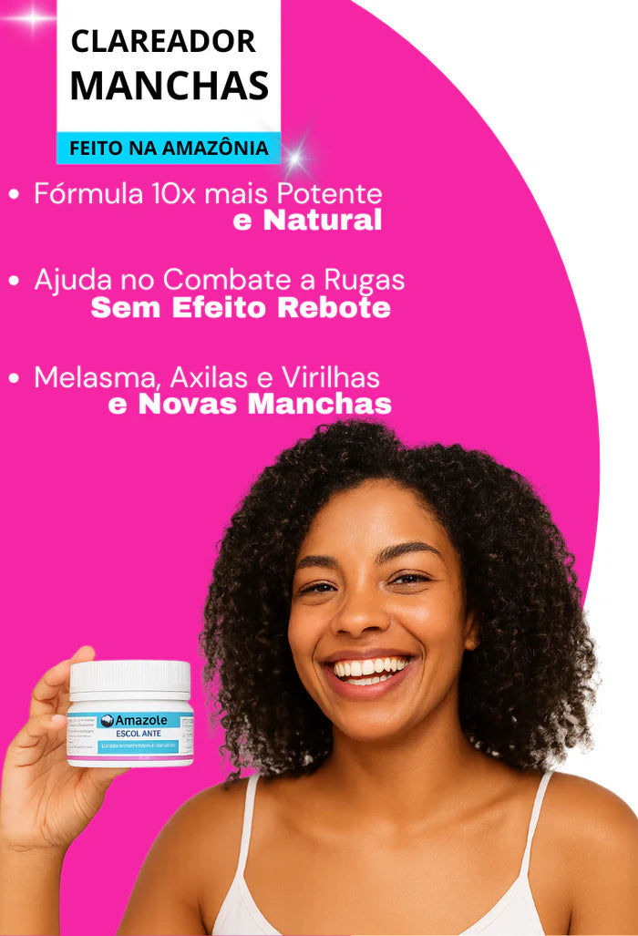 Clareador de manchas Axilas, Virilhas, Foliculite e Melasma Amazolé